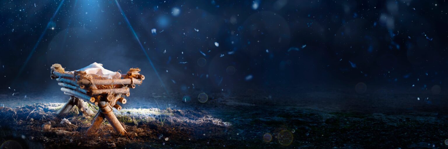 Nativity,Scene,-,Birth,Of,Jesus,Christ,With,Manger,In